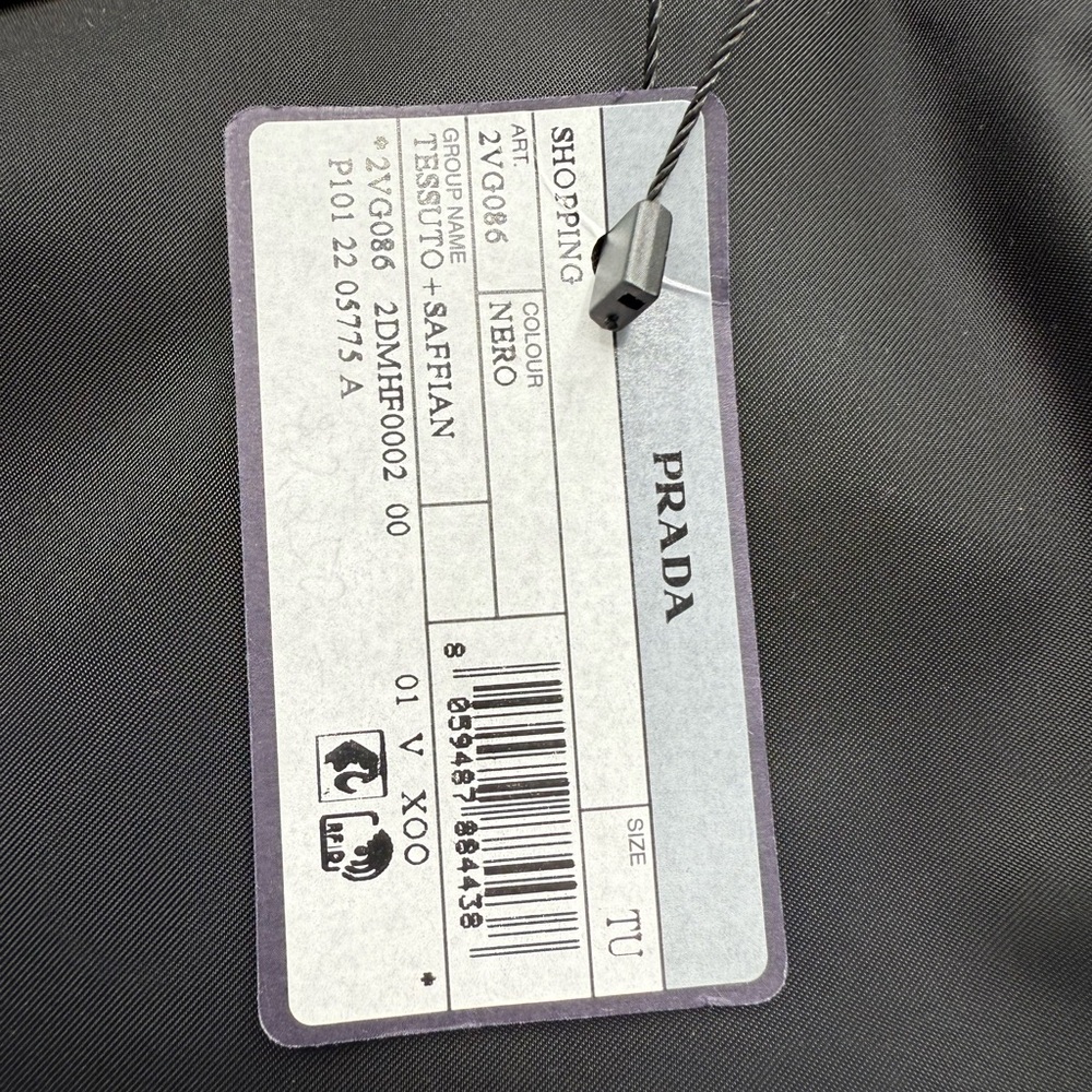 NWT PRADA Re-Nylon/ Leather Padded Large Black tote/ shopping Bag Crossbody mens - Picture 4 of 17